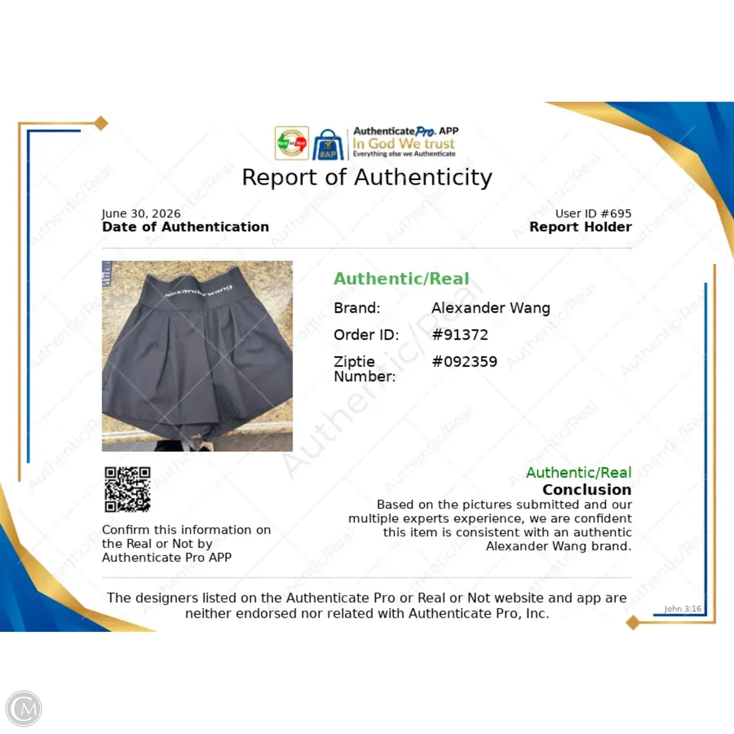 Shorts Luxury Designer By Alexander Wang In Black, Size: S