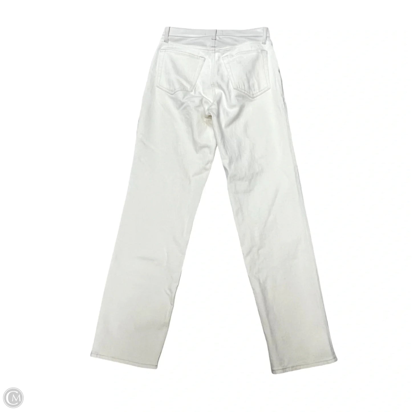 Jeans Straight By Abercrombie And Fitch In Cream Denim, Size: 10