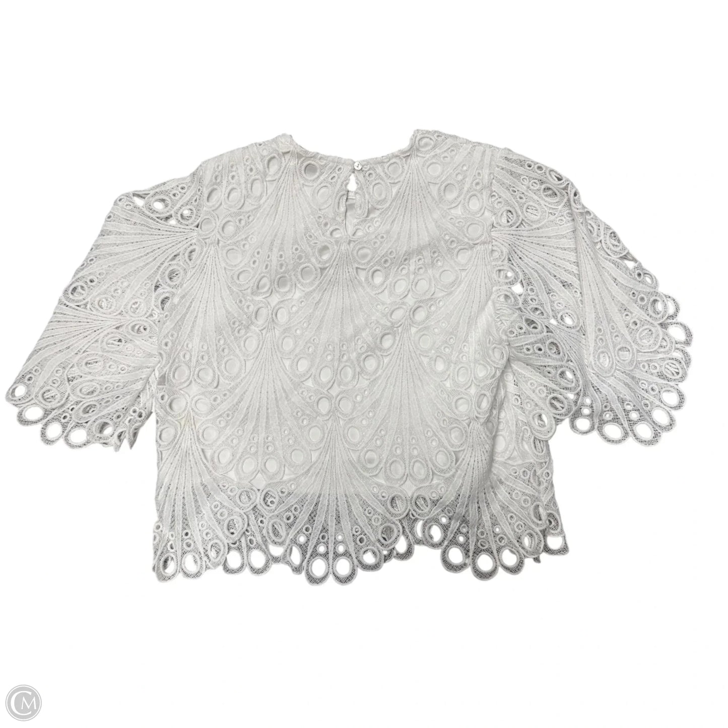 Top Short Sleeve By Blue Tassel In White, Size: S