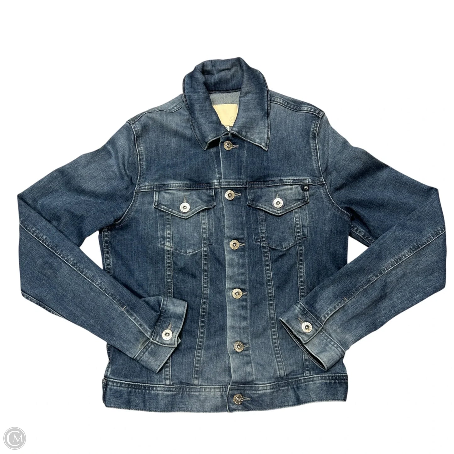 Jacket Denim By Ag Jeans In Blue Denim, Size: M