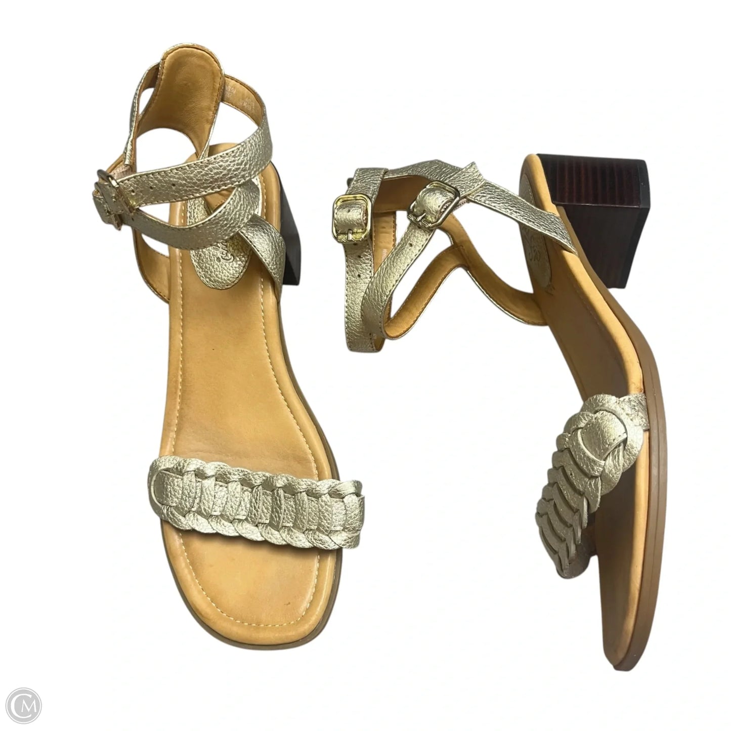 Sandals Heels Block By Sperry In Gold, Size: 9
