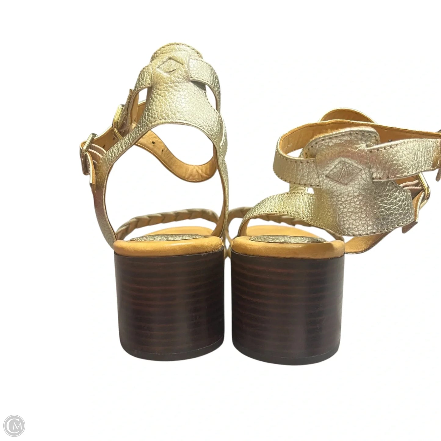 Sandals Heels Block By Sperry In Gold, Size: 9