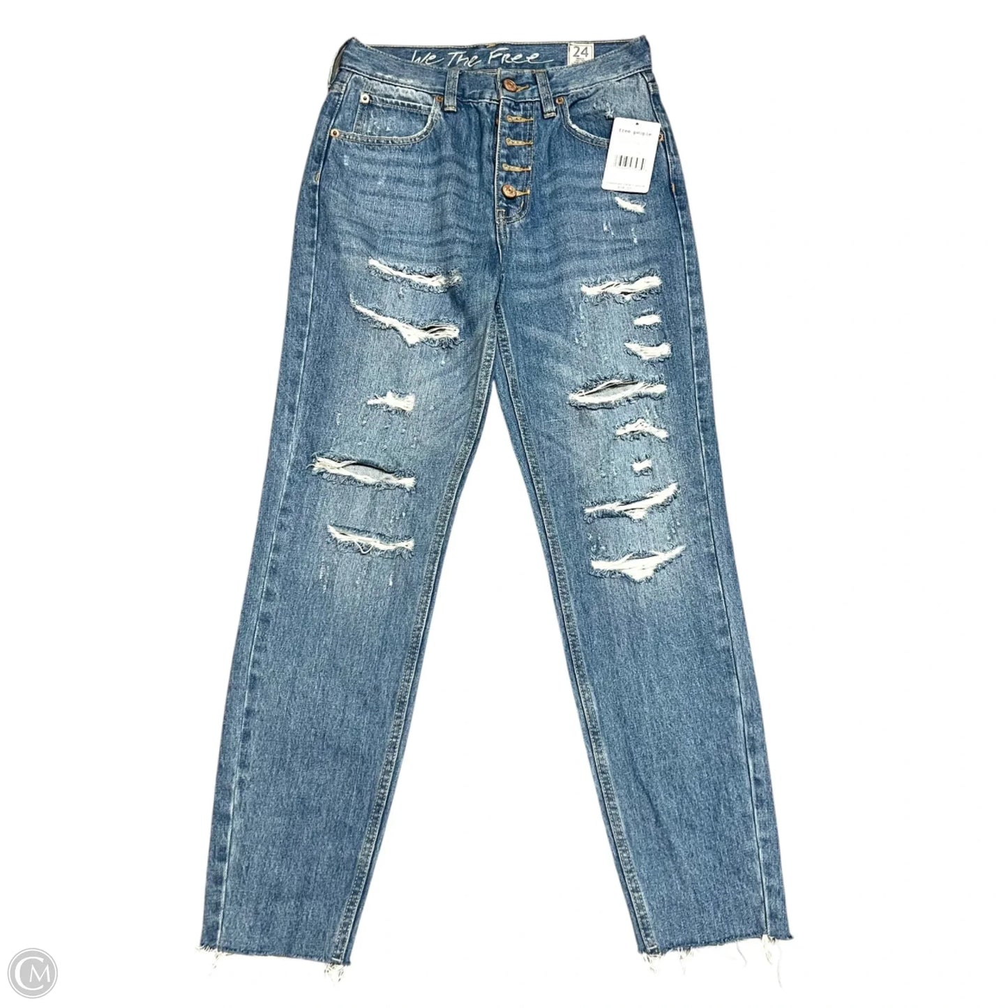 Jeans Straight By We The Free In Blue Denim, Size: 0