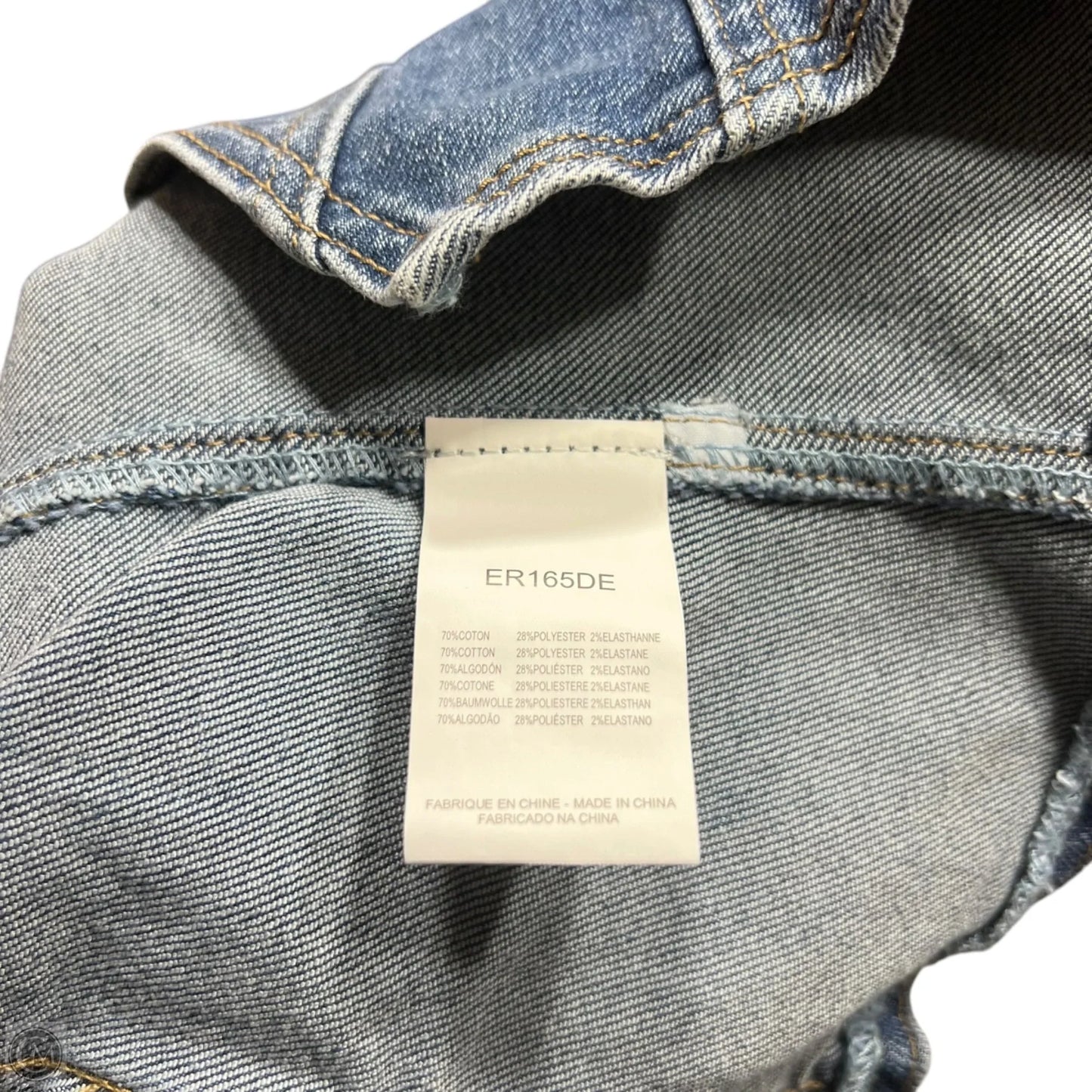 Top Sleeveless By Molly Bracken In Blue Denim, Size: L