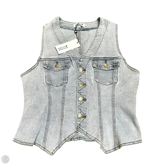 Top Sleeveless By Molly Bracken In Blue Denim, Size: L