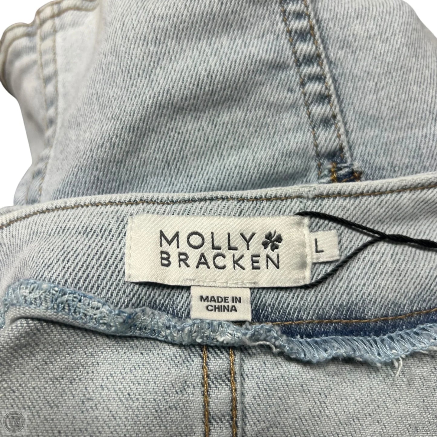 Top Sleeveless By Molly Bracken In Blue Denim, Size: Xl