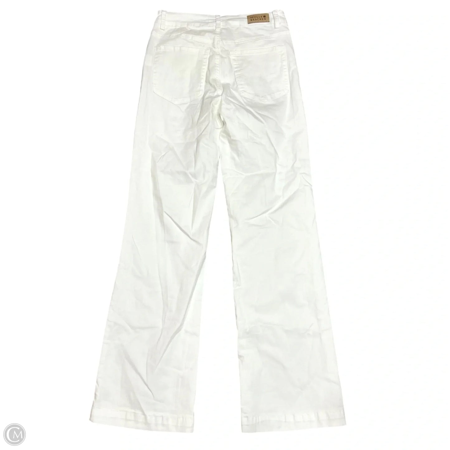 Jeans Straight By Molly Bracken In White Denim, Size: 10