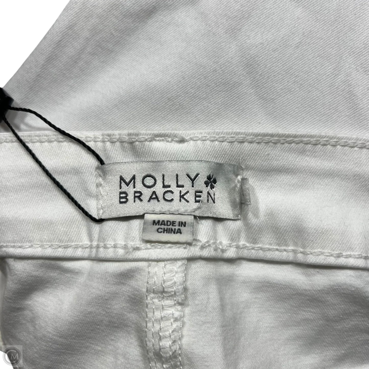 Jeans Straight By Molly Bracken In White Denim, Size: 8
