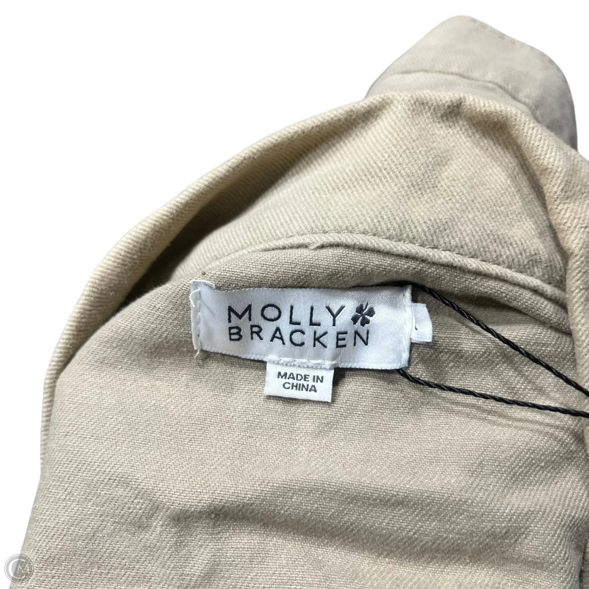 Jacket Denim By Molly Bracken In Beige, Size: S