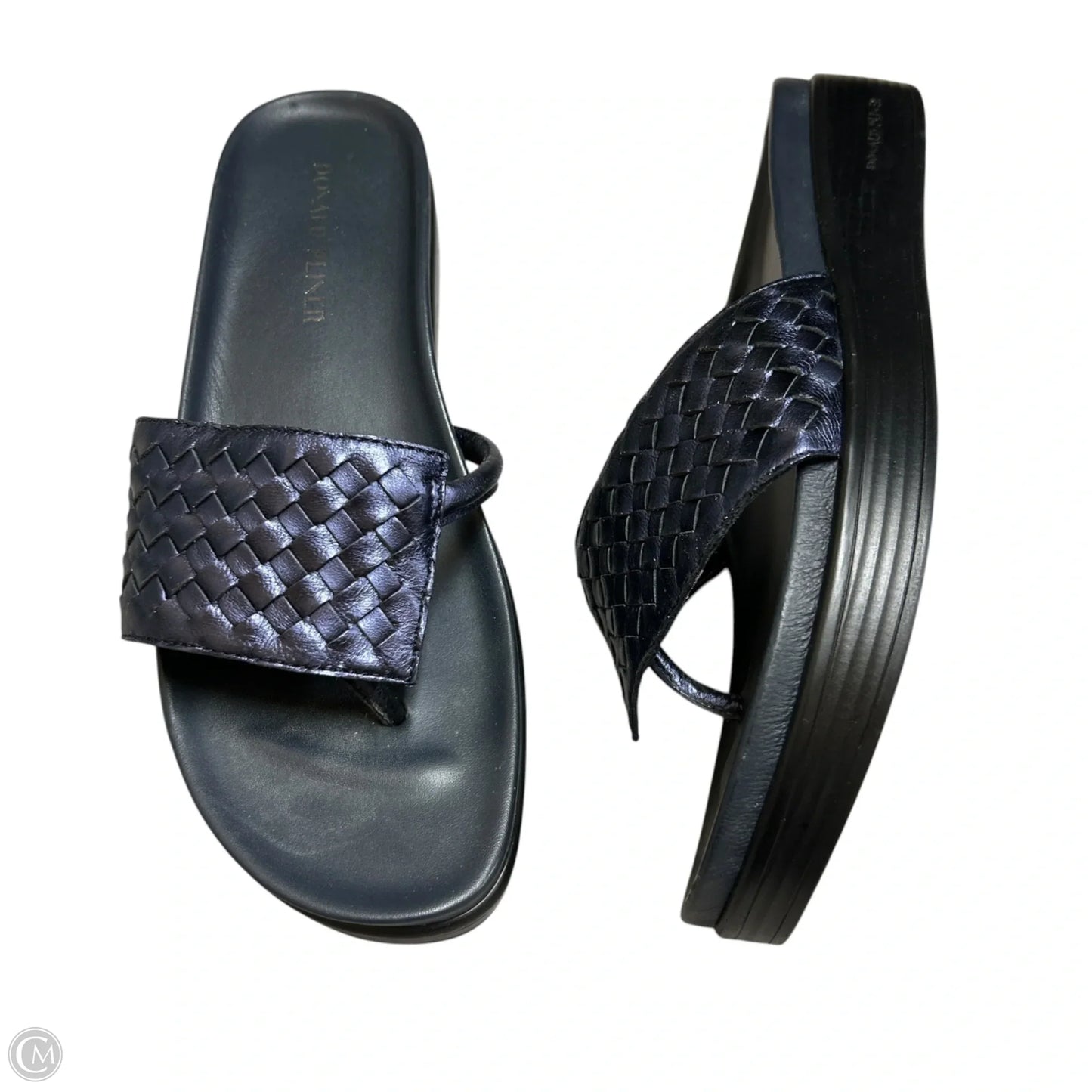 Sandals Flats By Donald Pliner In Navy, Size: 10