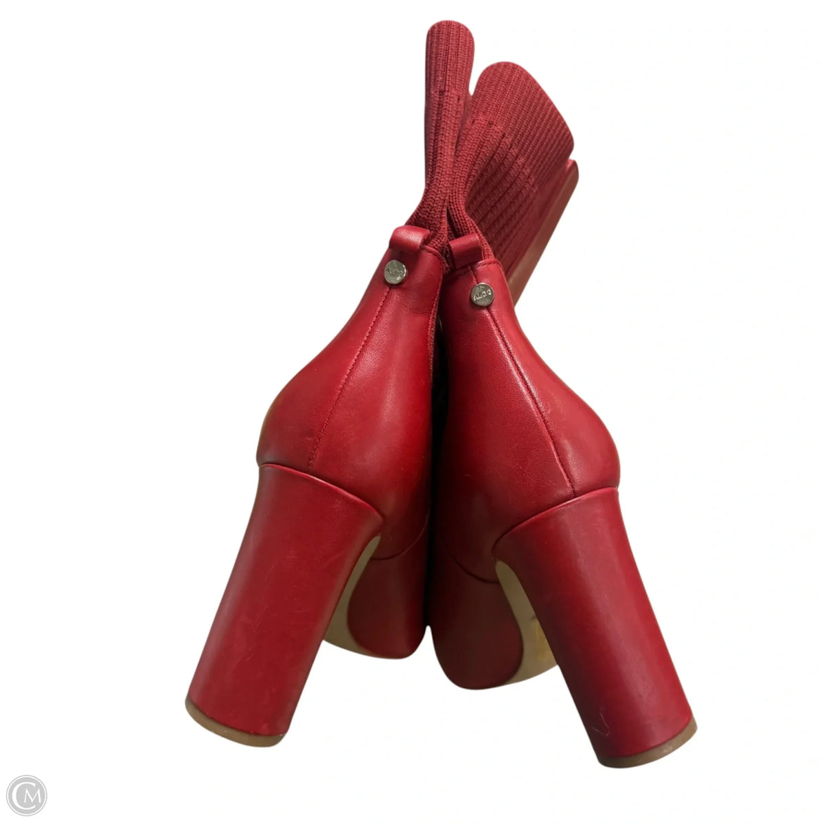 Boots Ankle Heels By Aldo In Red, Size: 7.5