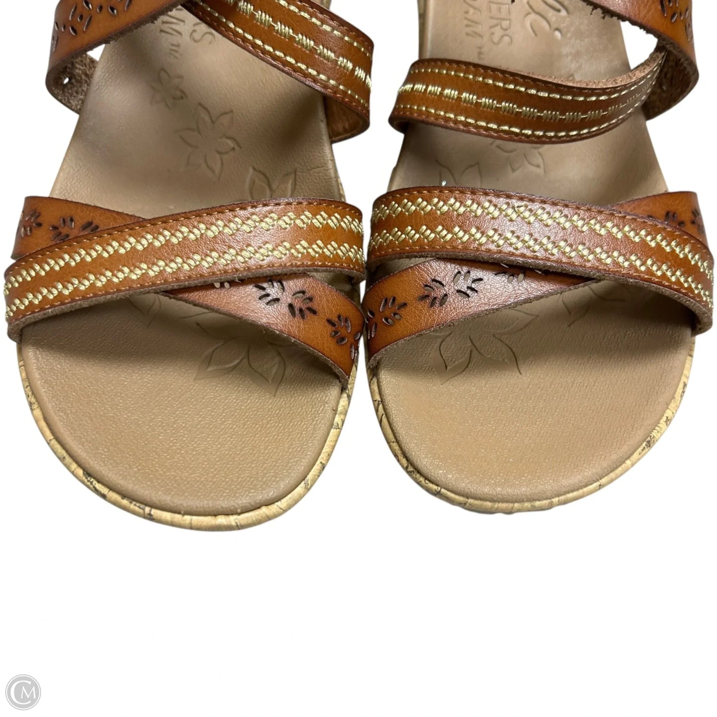 Sandals Heels Wedge By Skechers In Brown, Size: 7