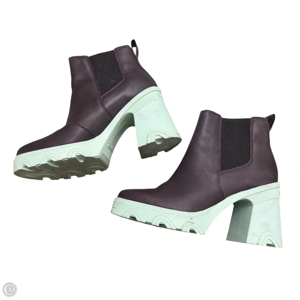Boots Ankle Heels By Sorel In Brown, Size: 8