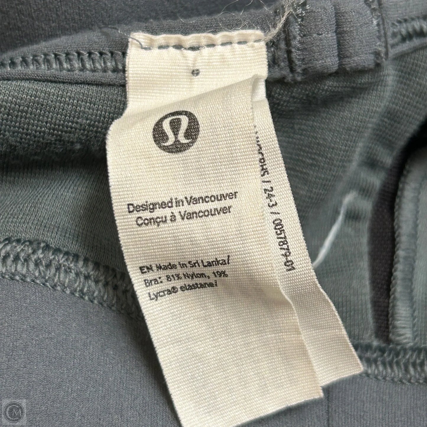 Athletic Bra By Lululemon In Grey, Size: 8