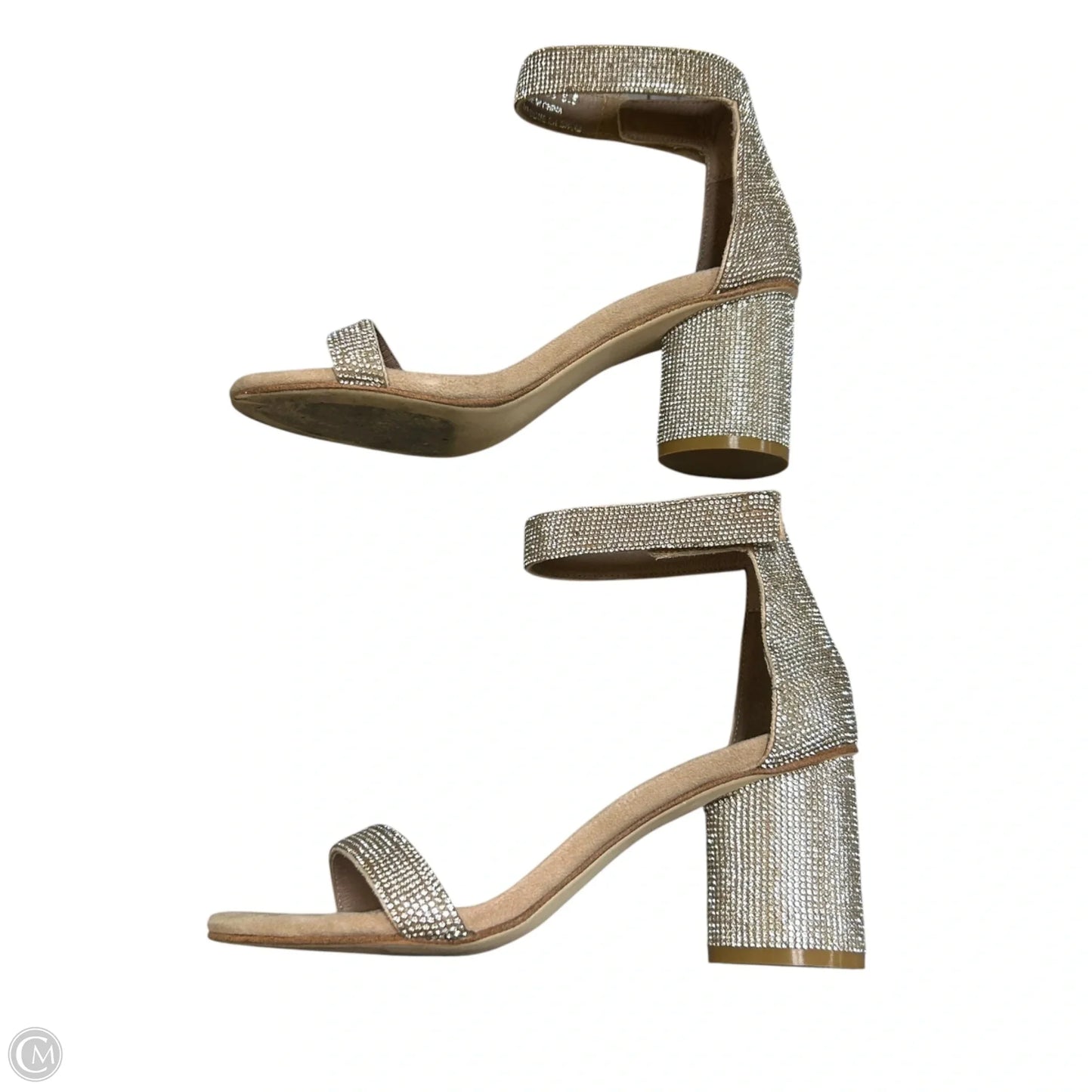 Sandals Heels Block By Jeffrey Campbell In Silver, Size: 6.5