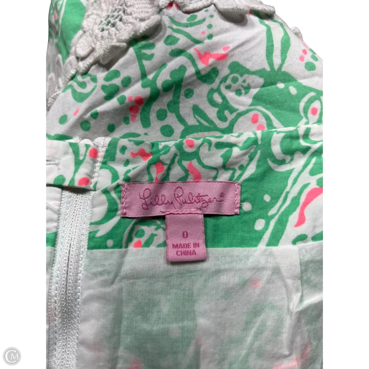 Skirt Designer By Lilly Pulitzer In Green & White, Size: Xs