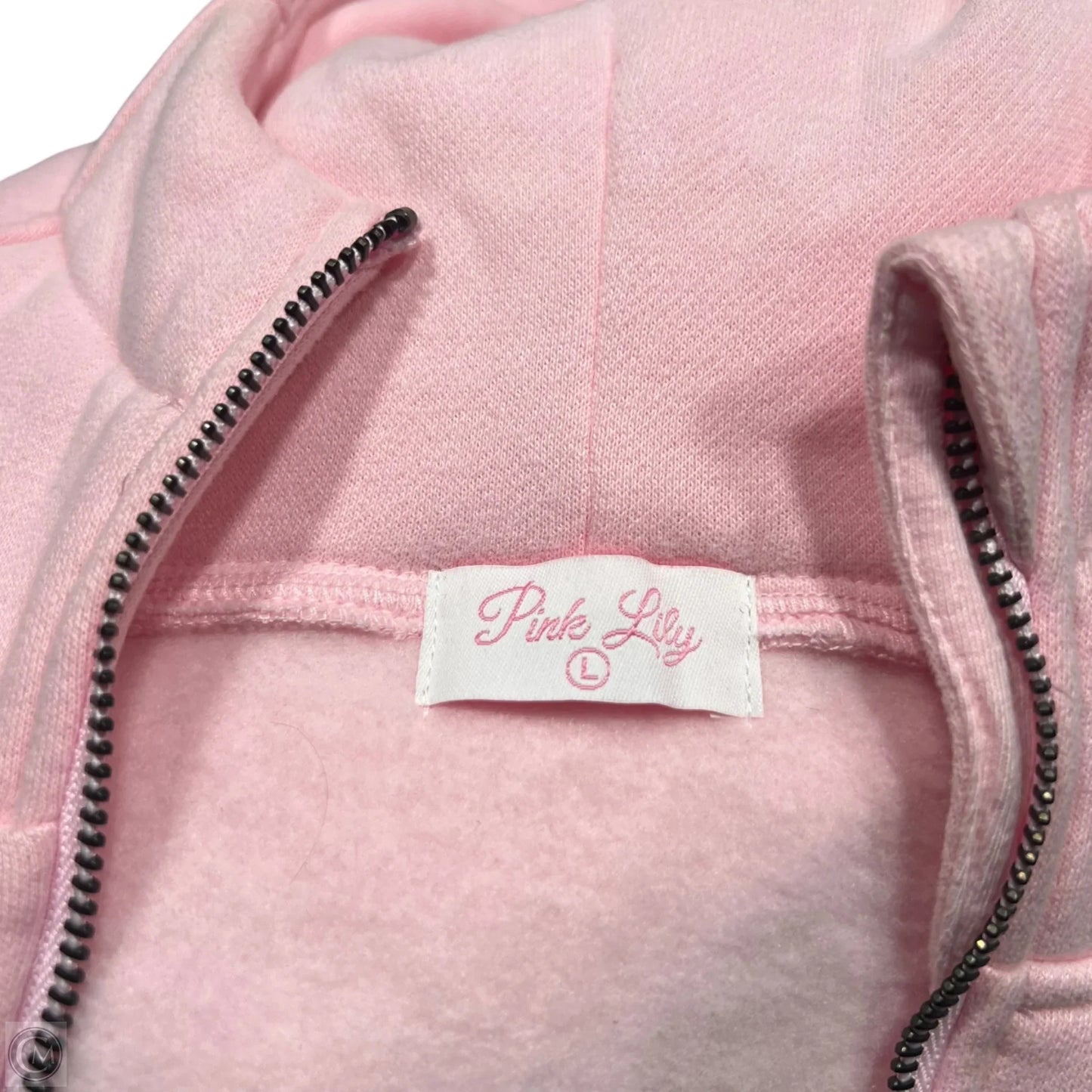 Sweatshirt Hoodie By Pink Lily In Pink, Size: L