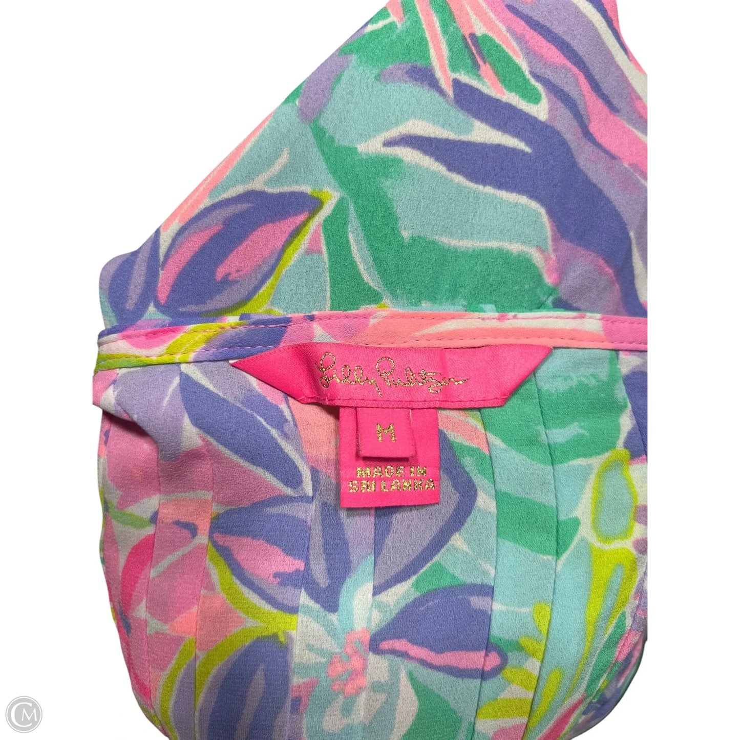 Top Long Sleeve Designer By Lilly Pulitzer In Pink & Purple, Size: M