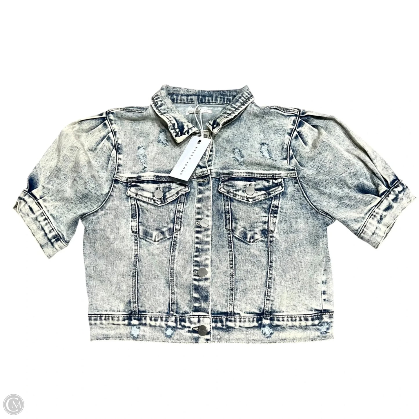 Jacket Denim By Risen In Blue Denim, Size: L