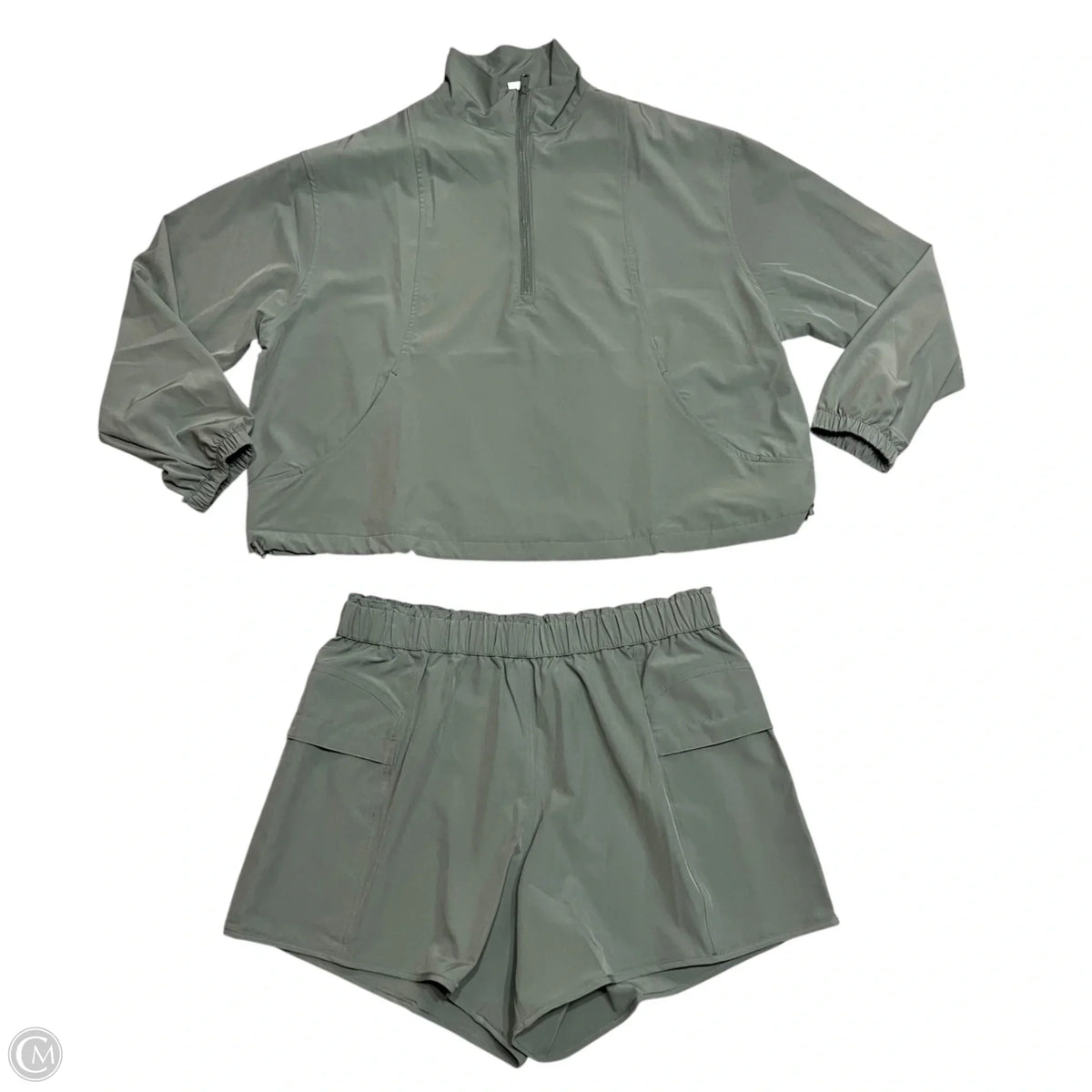 Athletic Shorts 2pc By Rae Mode In Green, Size: 1x
