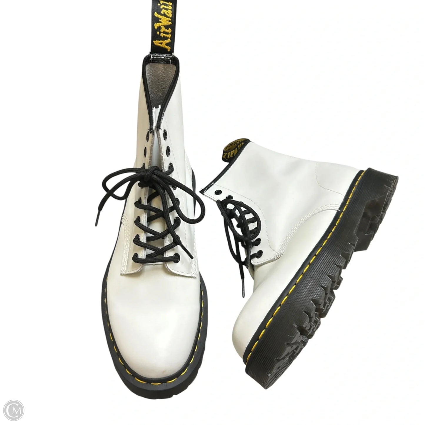 Boots Combat By Dr Martens In White, Size: 11.5