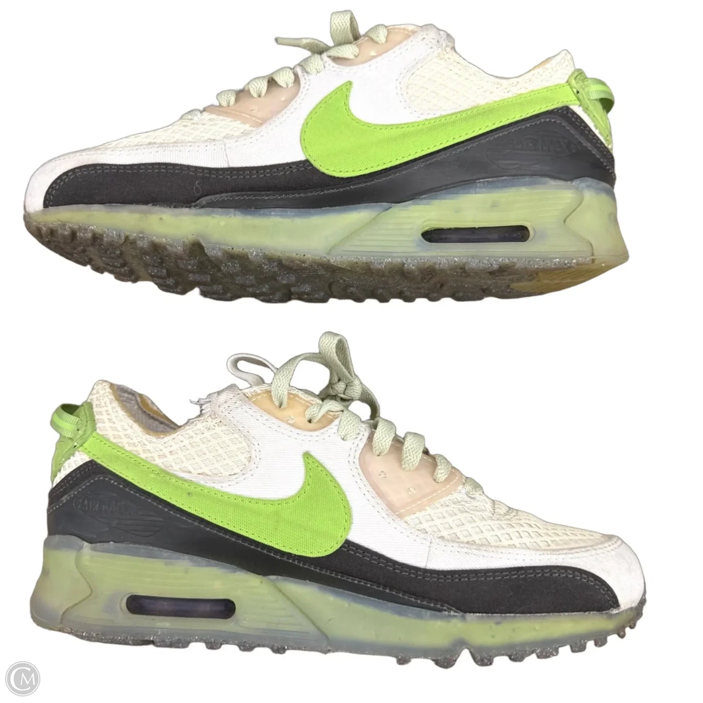 Shoes Sneakers By Nike In Brown & Green, Size: 9.5