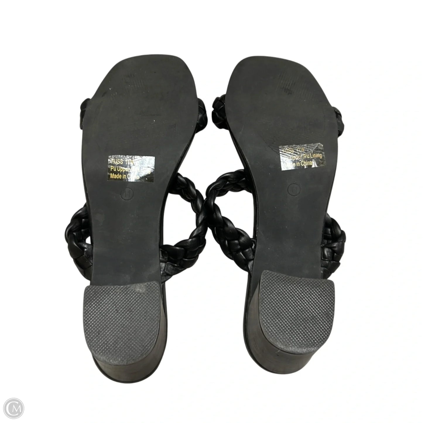 Sandals Heels Block By Bellini In Black, Size: 11