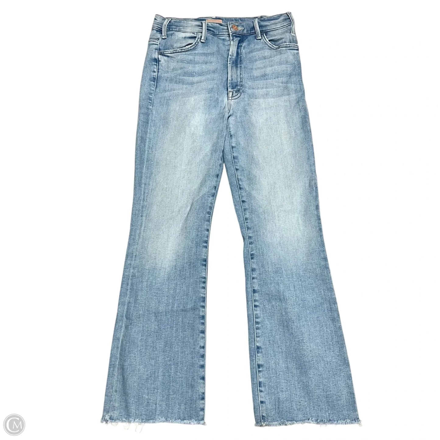 Jeans Straight By Mother In Blue Denim, Size: 4
