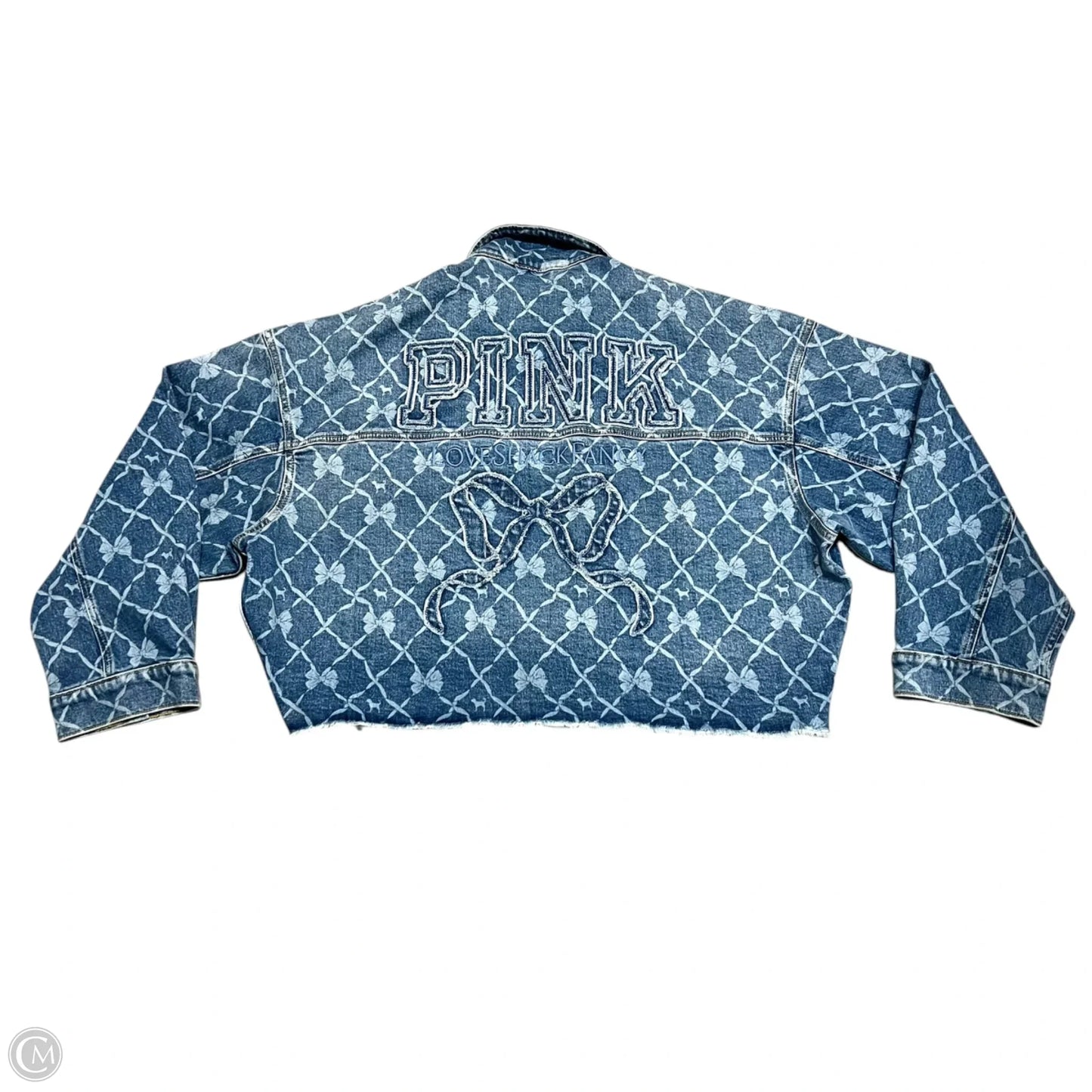 Jacket Denim By Pink In Blue Denim, Size: Xl
