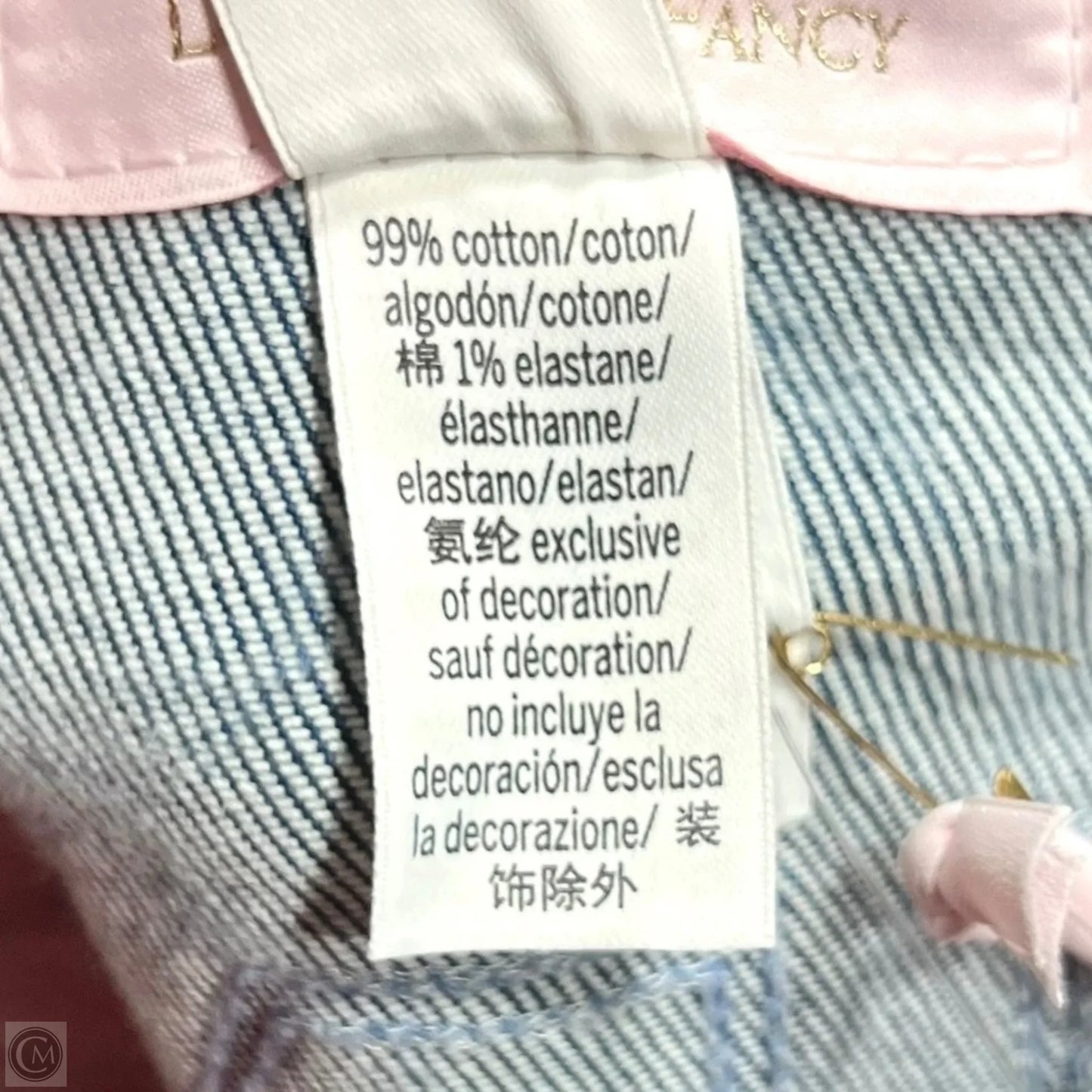 Jacket Denim By Pink In Blue Denim, Size: Xl