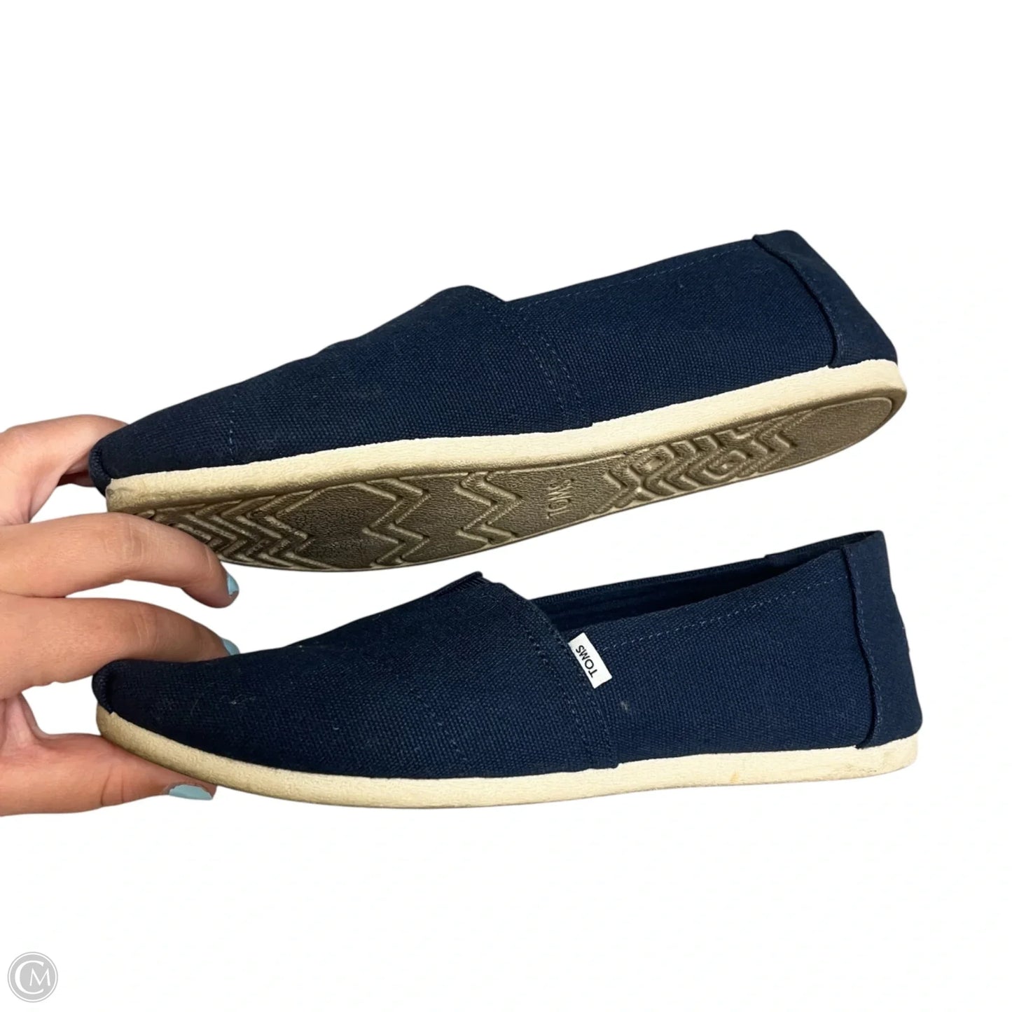 Shoes Flats By Toms In Navy, Size: 8