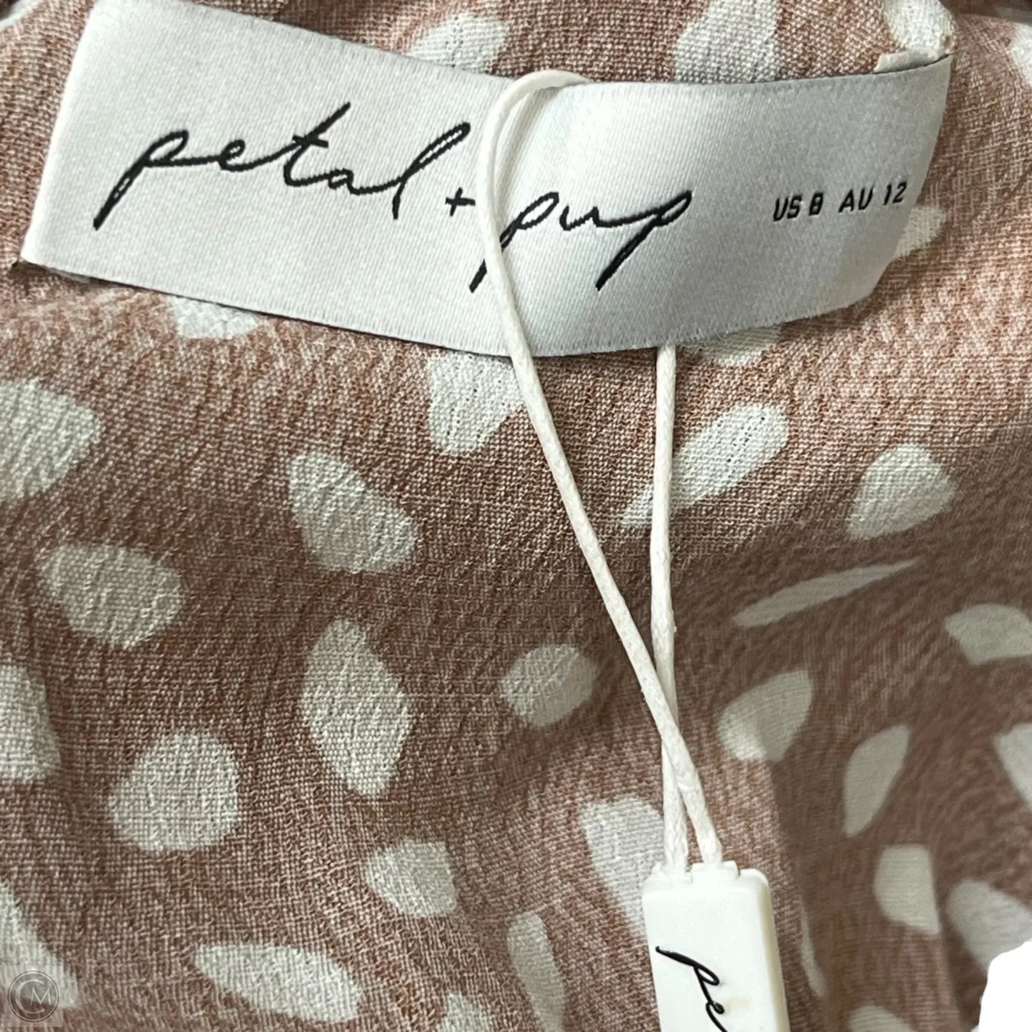 Dress Casual Midi By Petal & Pup In Pink & White, Size: M