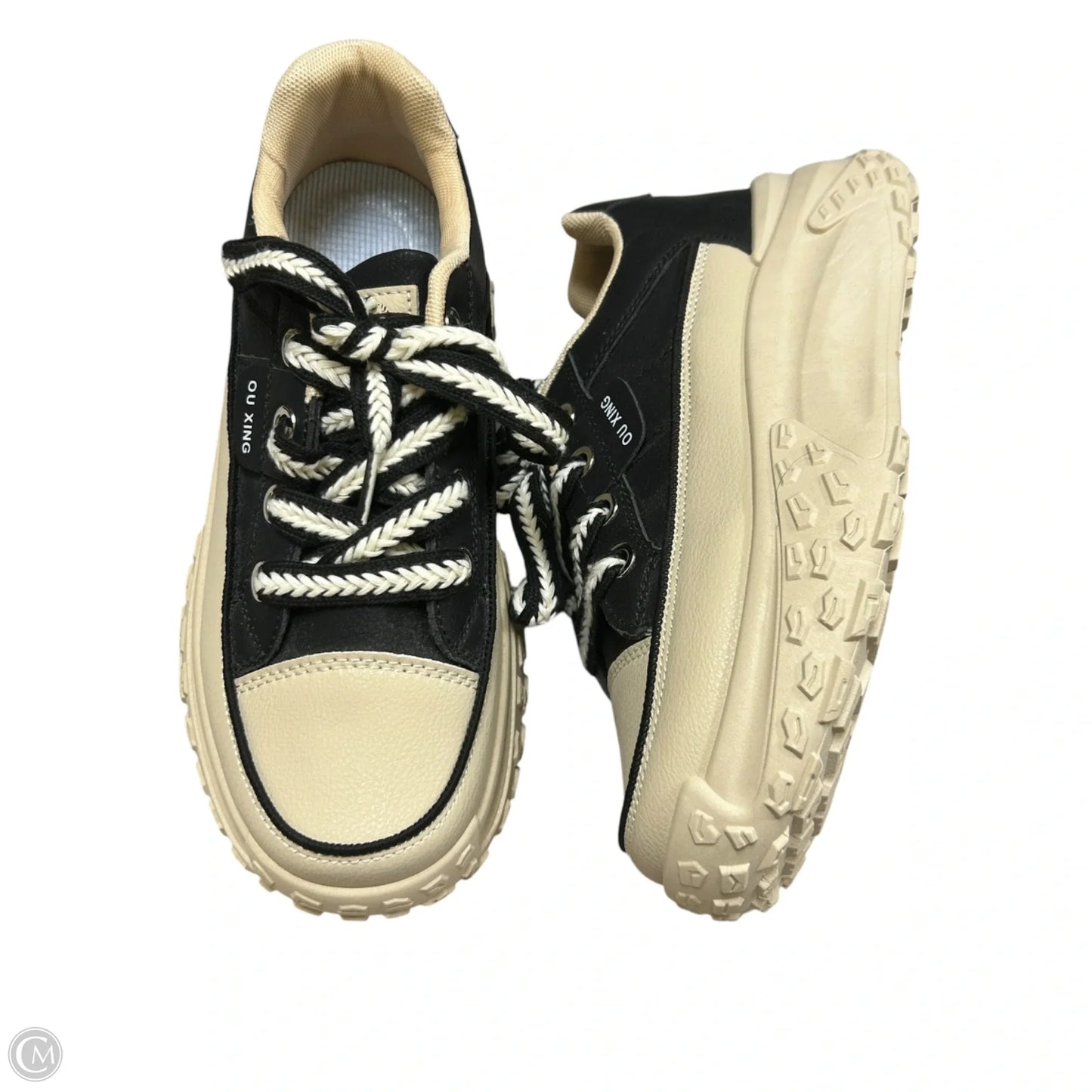 Shoes Sneakers Platform In Black & Brown, Size: 9.5