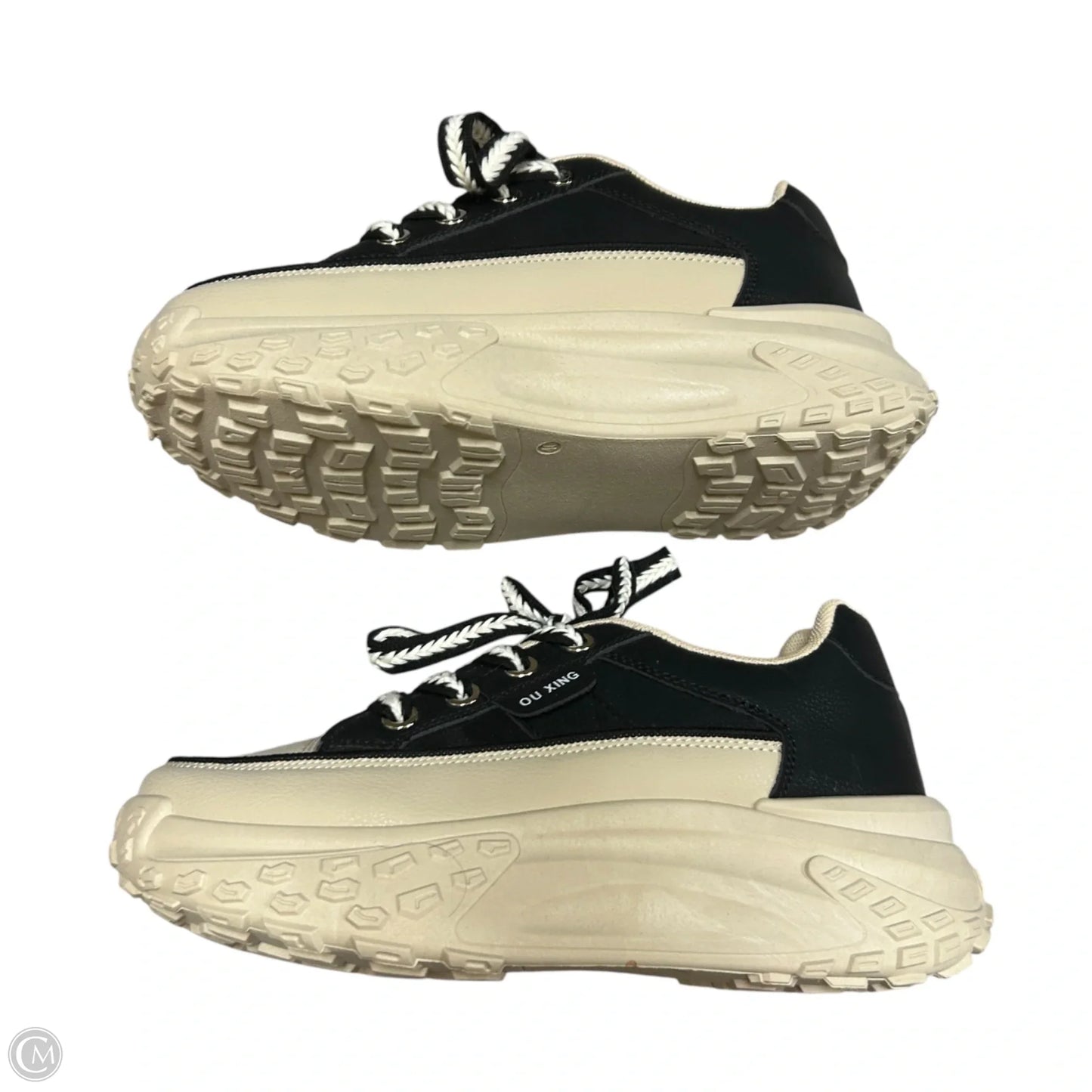 Shoes Sneakers Platform In Black & Brown, Size: 9.5