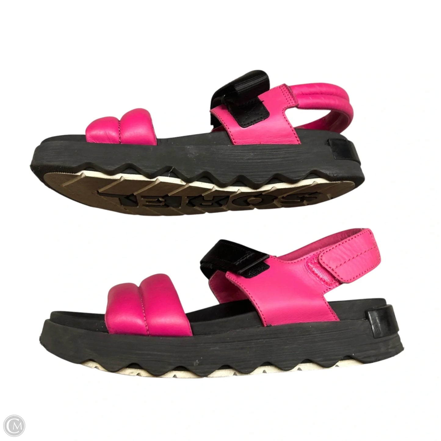 Sandals Sport By Sorel In Black & Pink, Size: 7