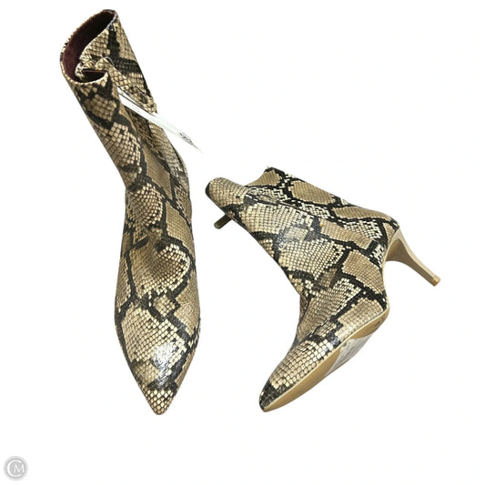 Boots Ankle Heels By H&m In Animal Print, Size: 6.5