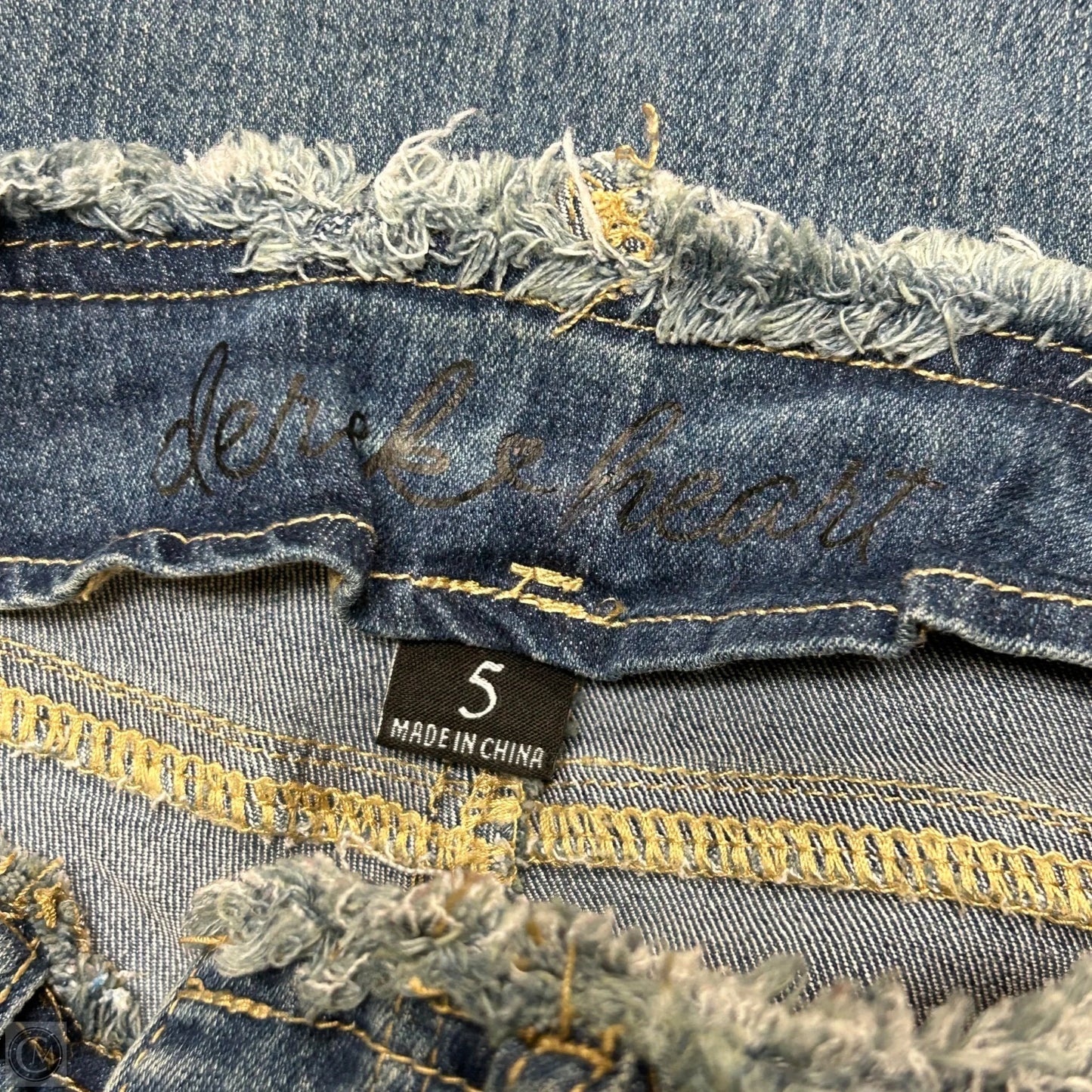Jeans Flared By Derek Heart In Blue Denim, Size: S