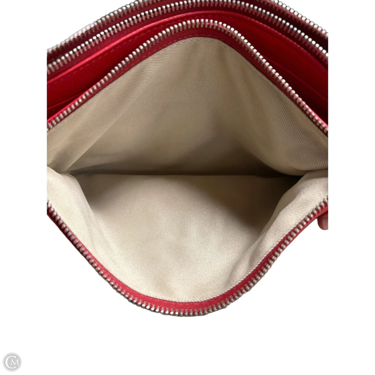 Handbag Leather By Valentina, Size: Medium