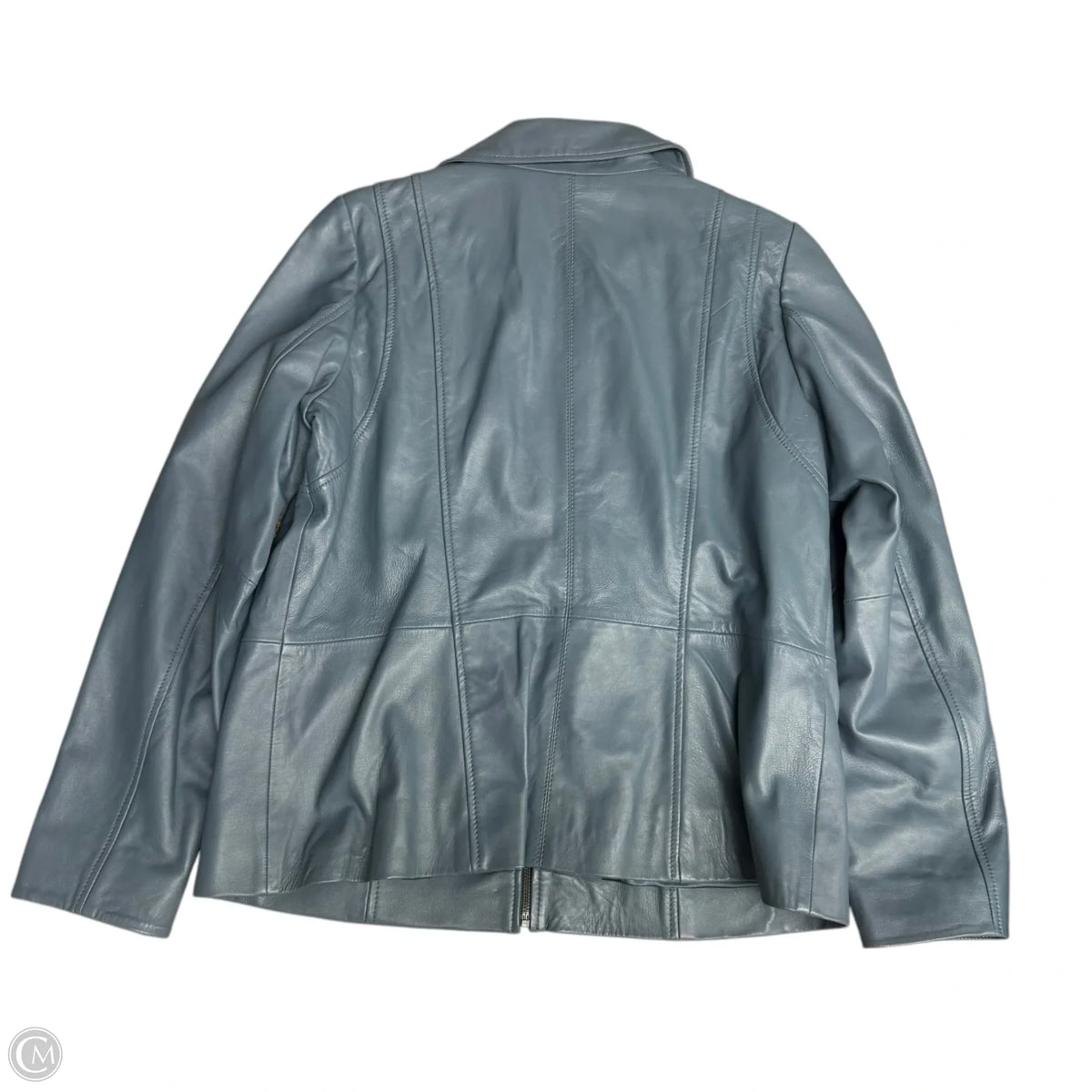 Jacket Leather By D&co. In Teal, Size: L