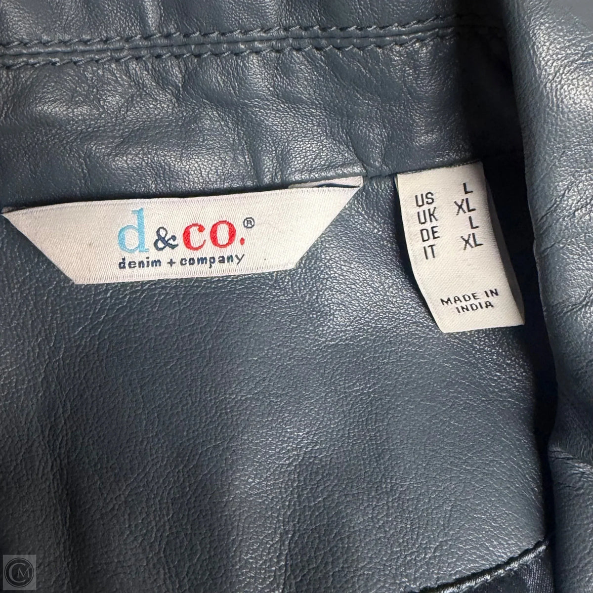 Jacket Leather By D&co. In Teal, Size: L