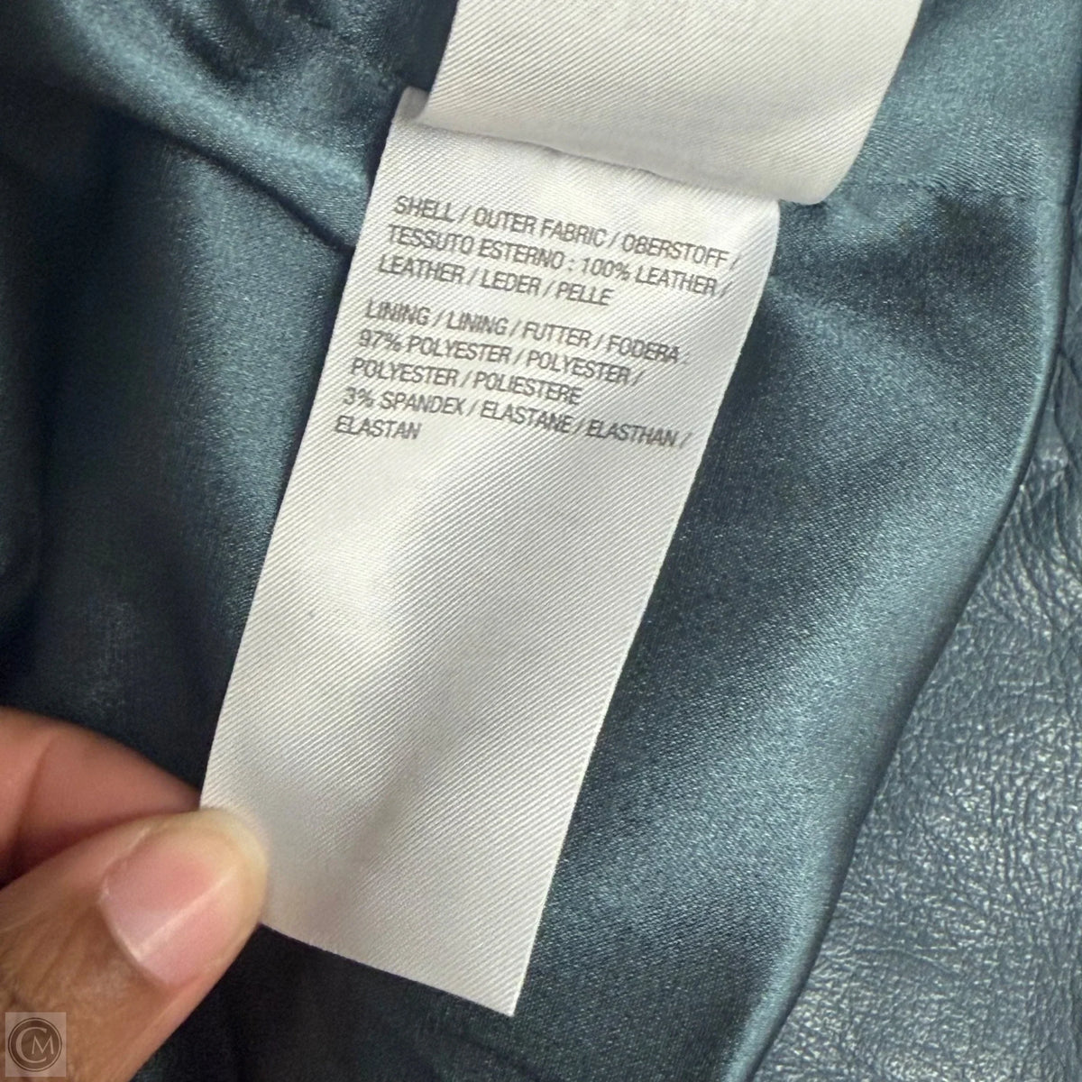 Jacket Leather By D&co. In Teal, Size: L