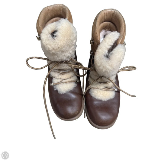 Boots Designer By Ugg In Brown, Size: 10