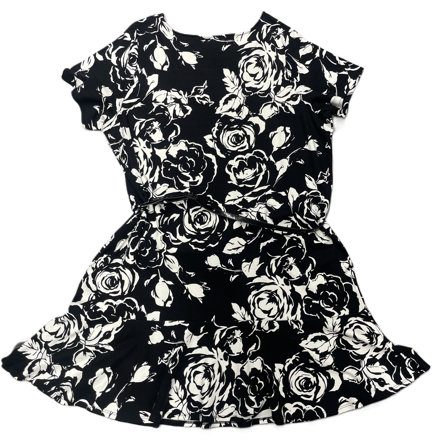 Black White Dress Party Short By Lauren By Ralph Lauren, Size: 3x