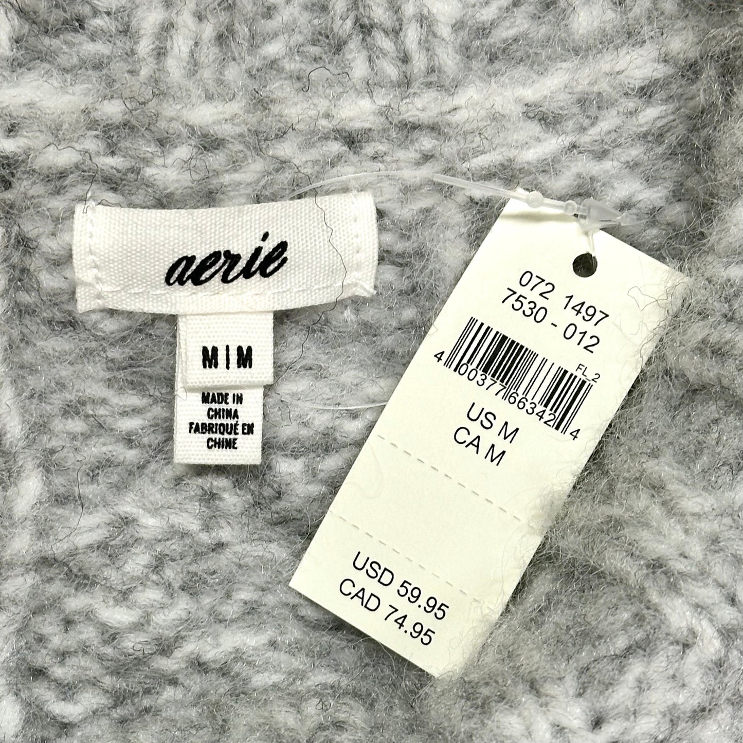 Sweater Short Sleeve By Aerie In Grey, Size: M