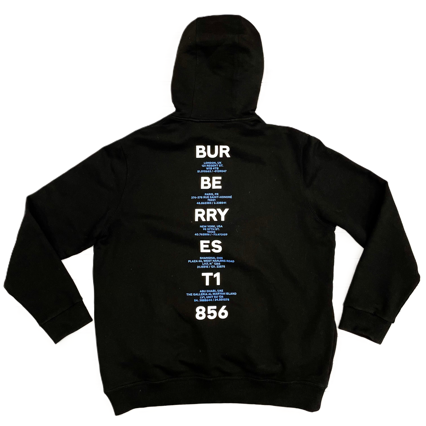 Black Blue Sweatshirt Luxury Designer By Burberry, Size: Xl
