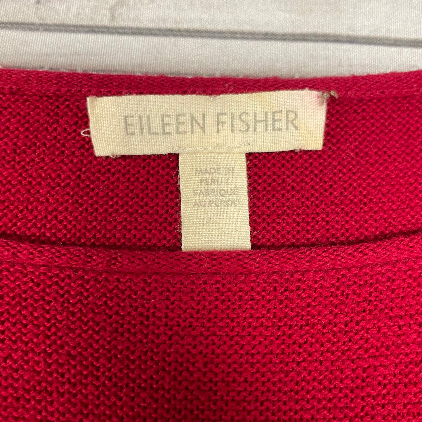 Sweater By Eileen Fisher In Red