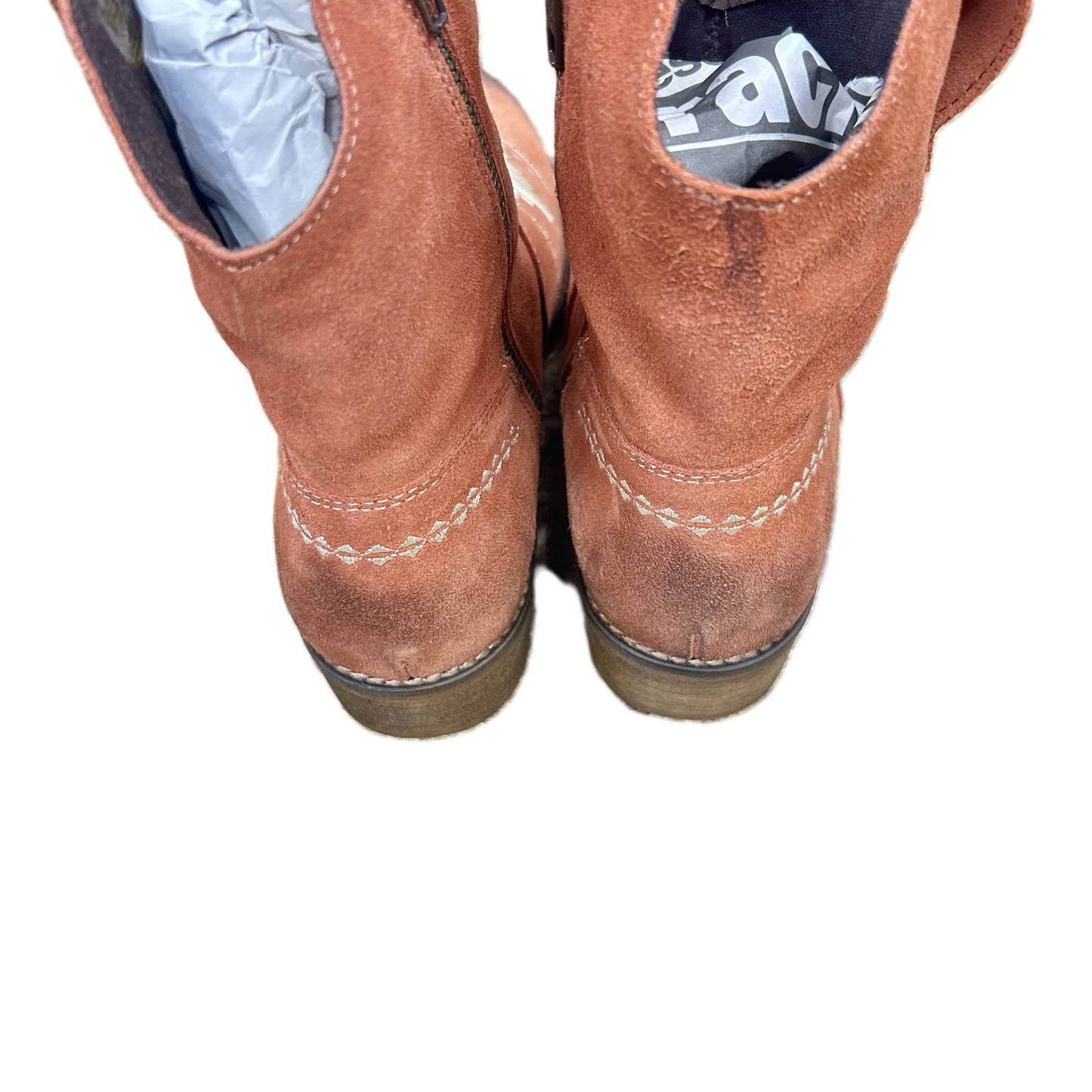 Orange Boots Western By Musse and Cloud, Size: 10