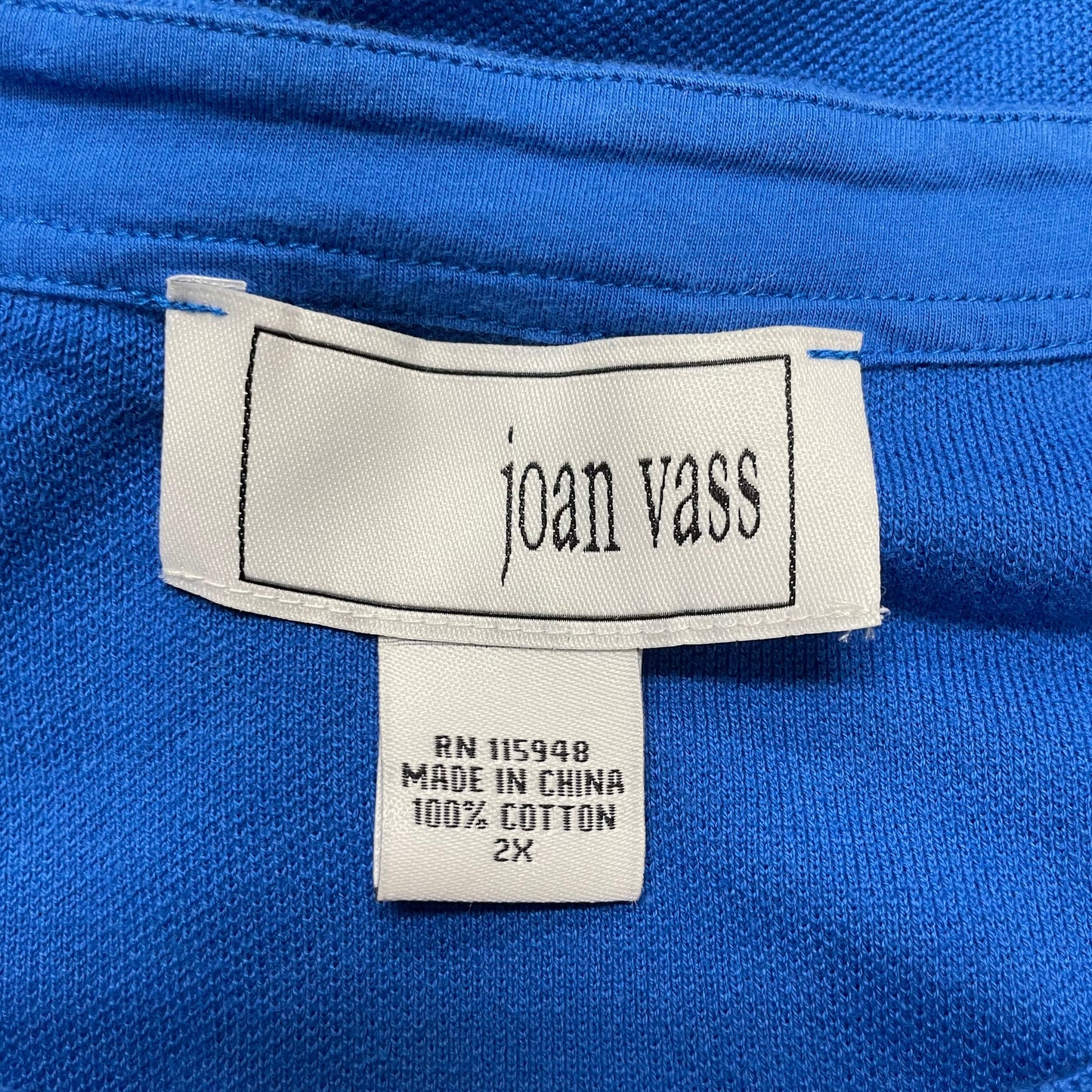 Blue Dress Casual Short By Joan Vass, Size: 2x