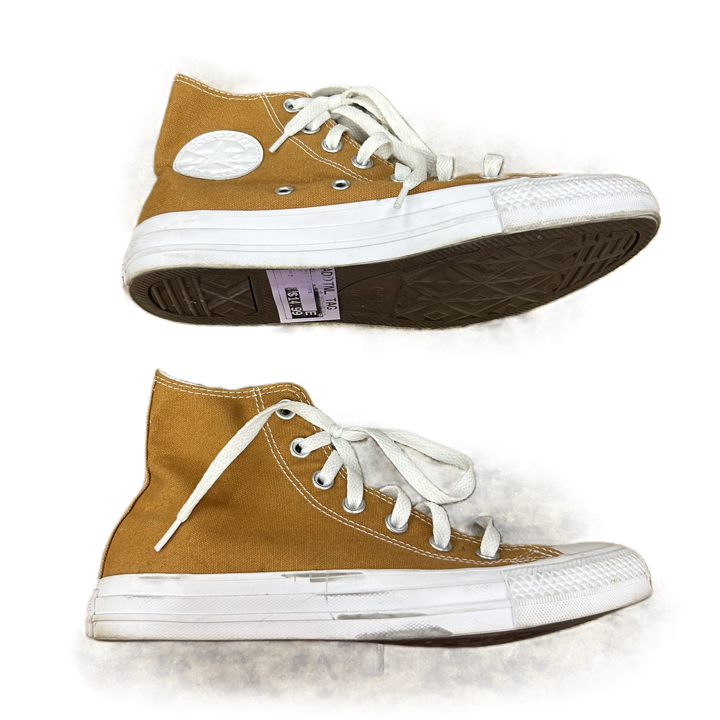 Brown & White Shoes Sneakers By Converse, Size: 7
