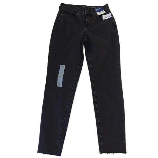 Black Denim Jeans Straight By Old Navy, Size: 2